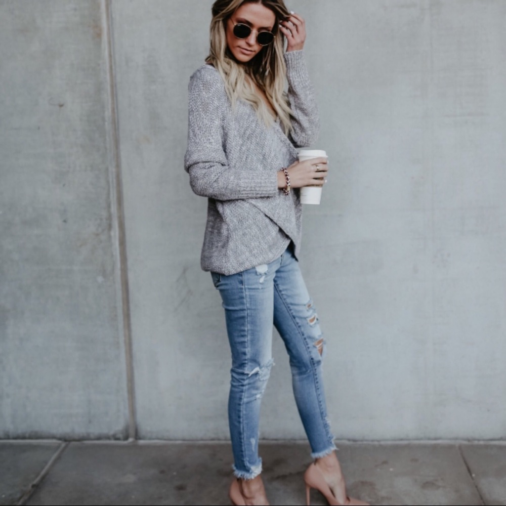 1 LEFT‼️Wrap Me up Sweater - Picture 2 of 6